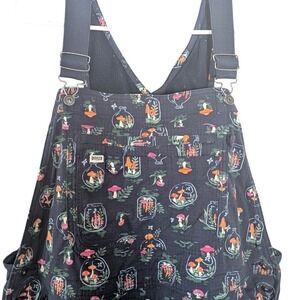 Duluth Lined Mushroom Terrarium Overalls XXL x 31 Cottagecore utility